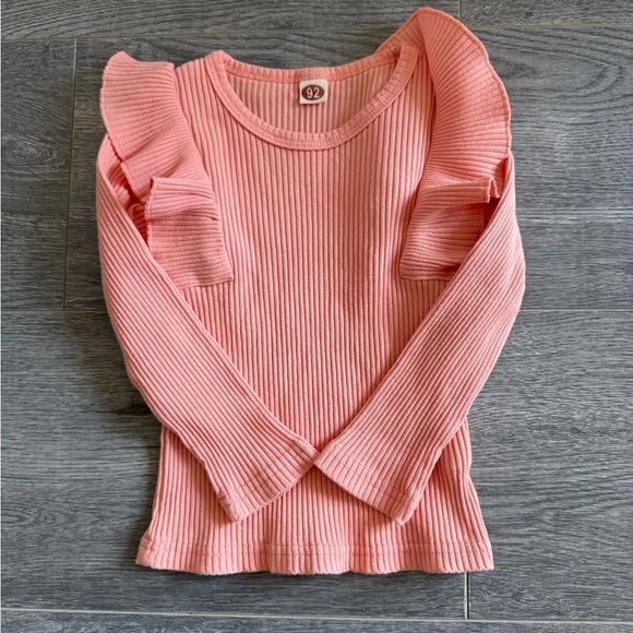 Pink and White Ruffle Tops with Brown Plaid Skirt Size 2T - Picture 7 of 12